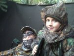 Anna and Brendan in powerline blind 9-29-12.jpg